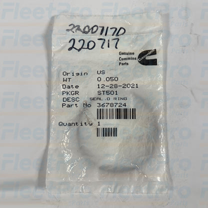 Replacement Cummins O-ring seal 3678724 for maintenance repair