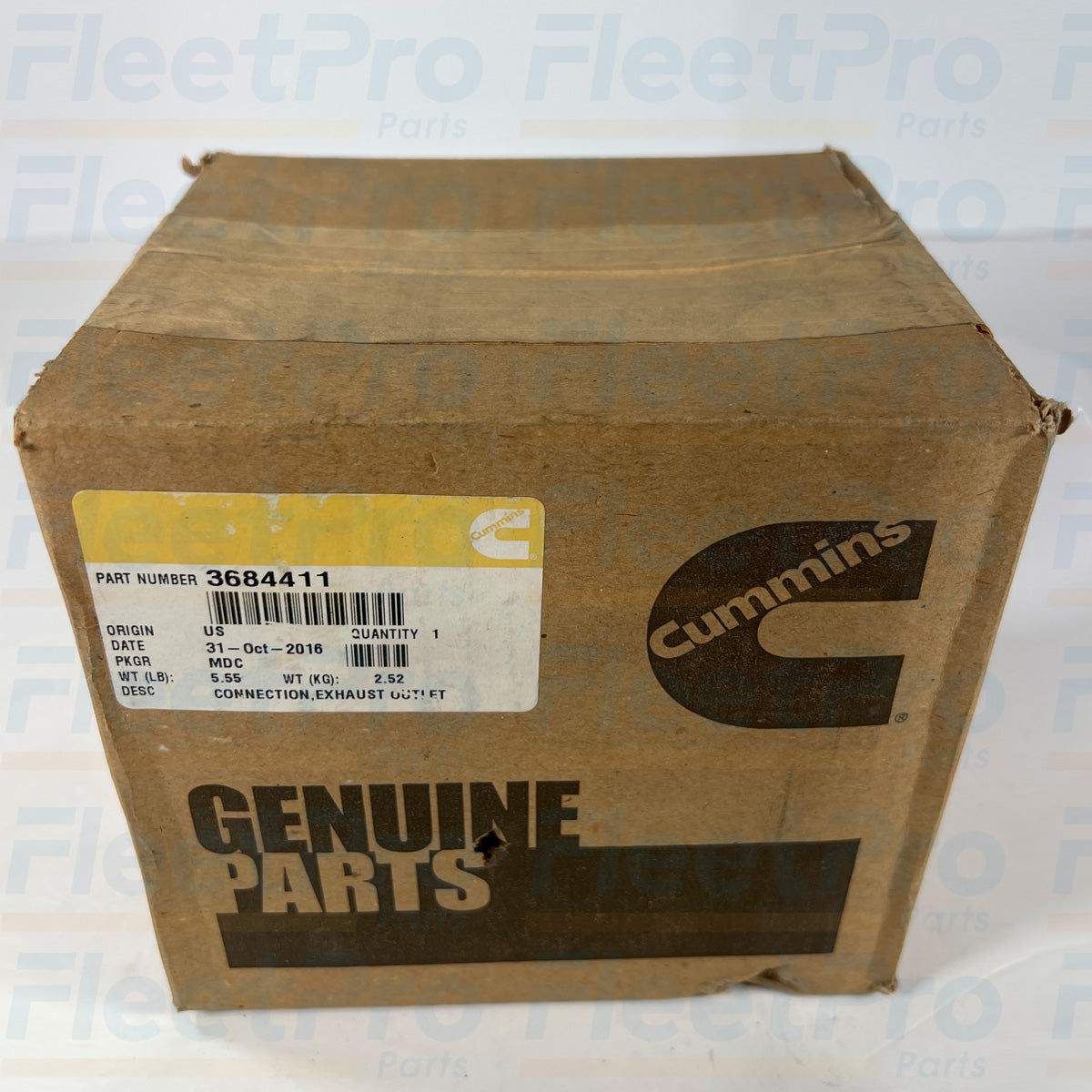 Cummins exhaust system outlet connection fitment