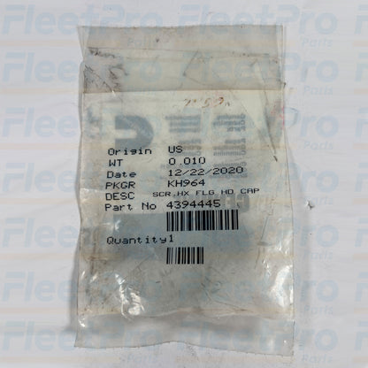 Replacement Cummins hex head cap screw 4394445 for maintenance repair