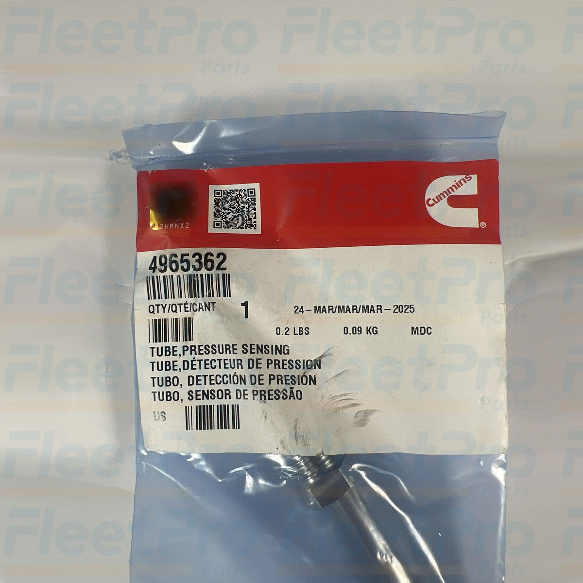 Cummins 4965362 engine pressure sensing tube