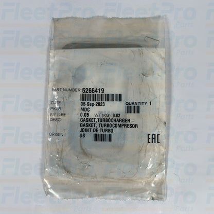 Genuine Cummins 5266419 turbocharger gasket