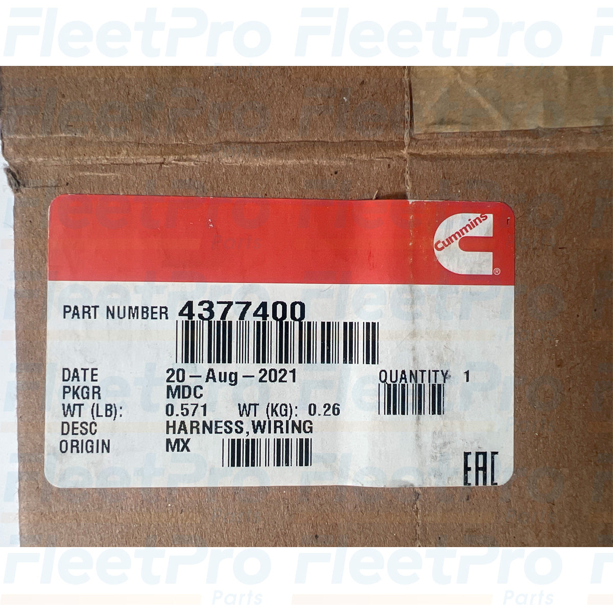 Cummins 4377400 OEM wiring harness packadge