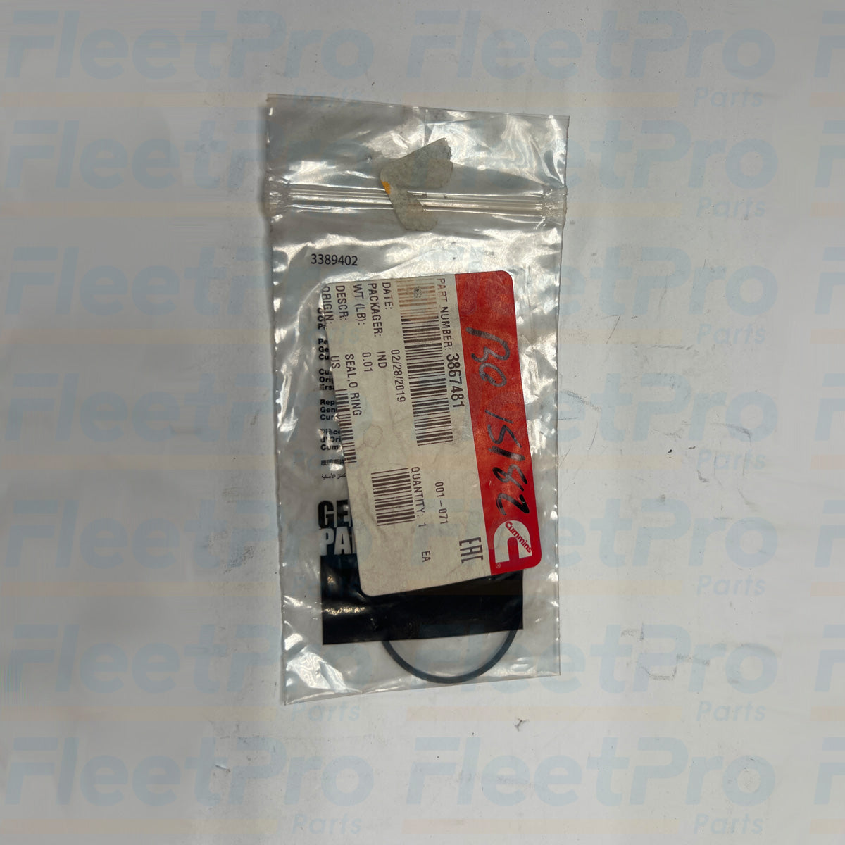Heavy duty Cummins engine O-ring seal 3867481 for industrial use