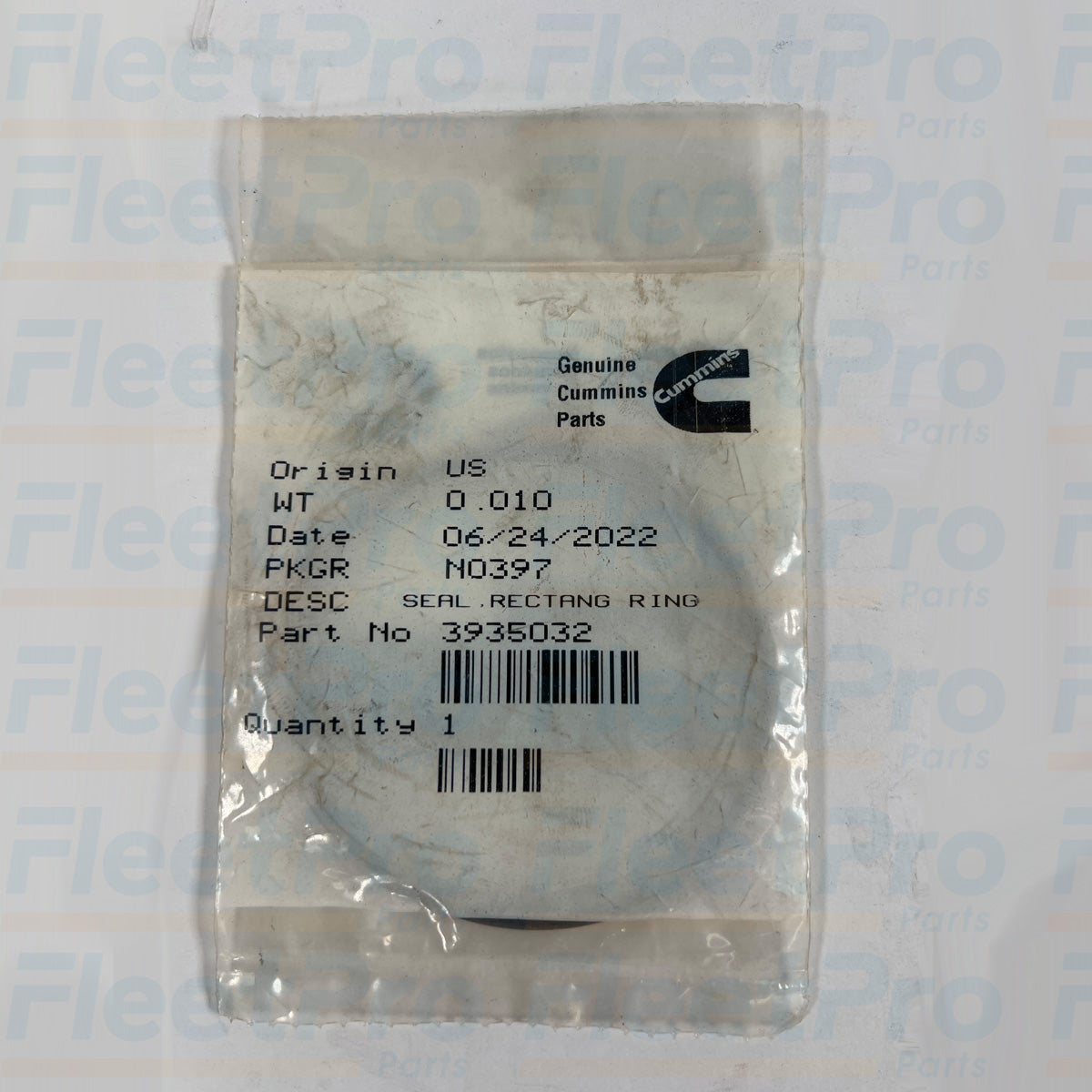 Cummins fuel system sealing ring