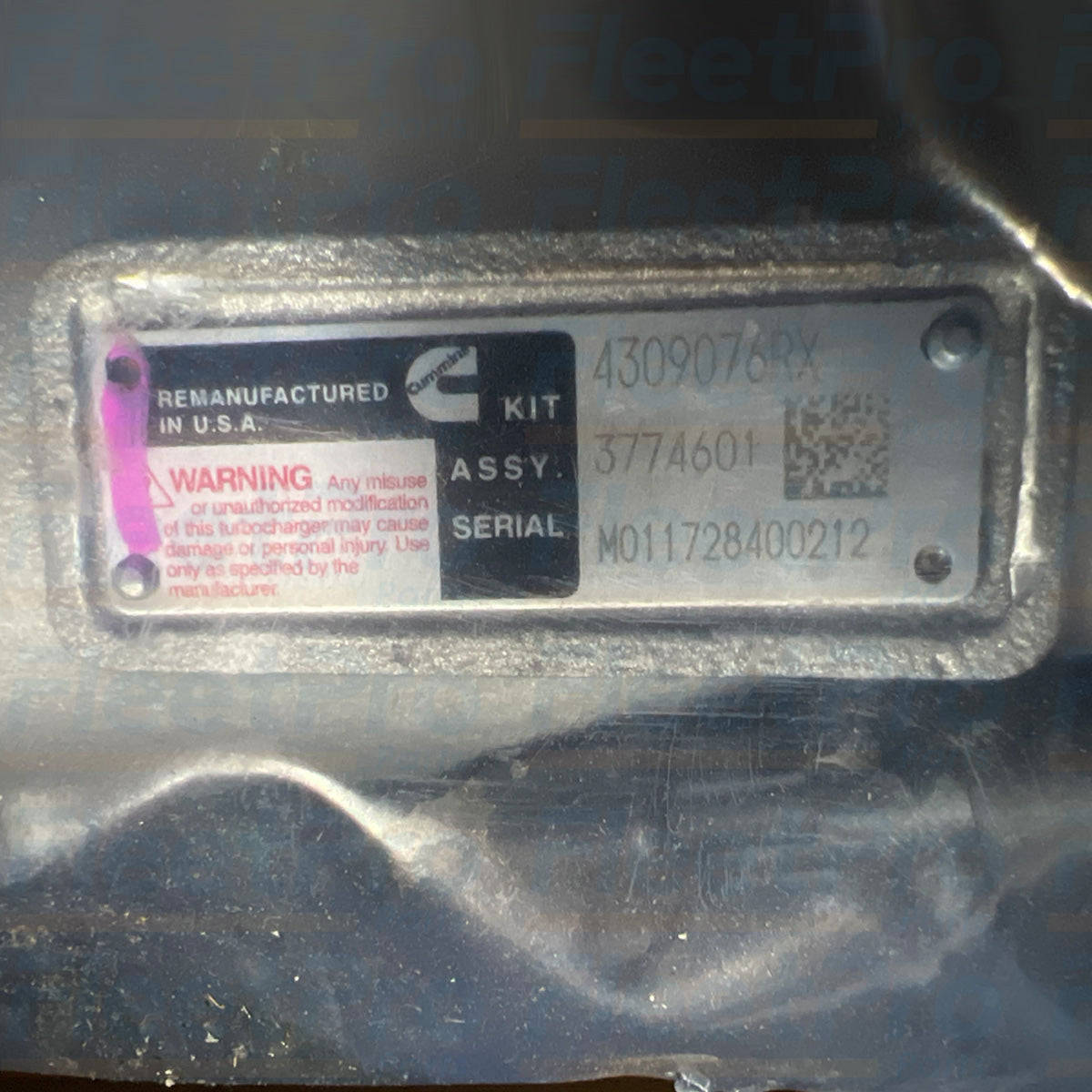 Genuine Cummins ISX HE561VE turbocharger reman 4309076RX