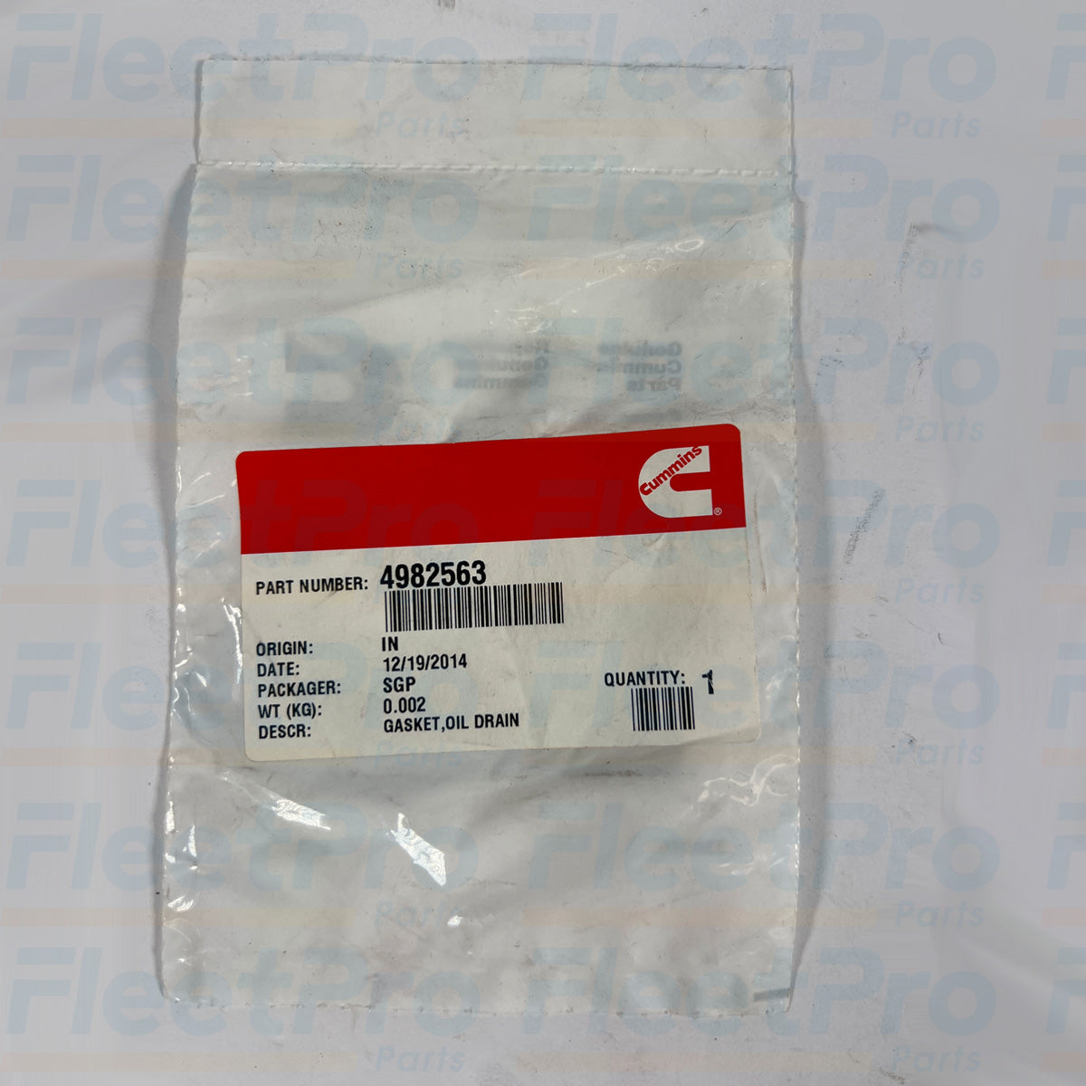 OEM Cummins drain gasket