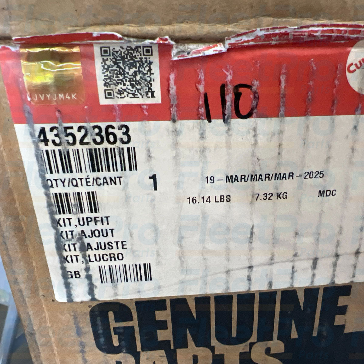 Genuine Cummins EGR Kit - 4352363 (Open Box)