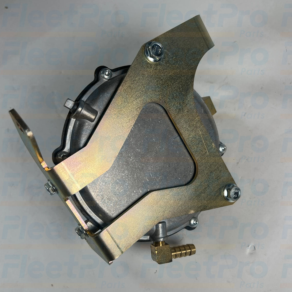 Close-up view of threaded LP gas inlet port on Cummins Onan 0148-1145 regulator