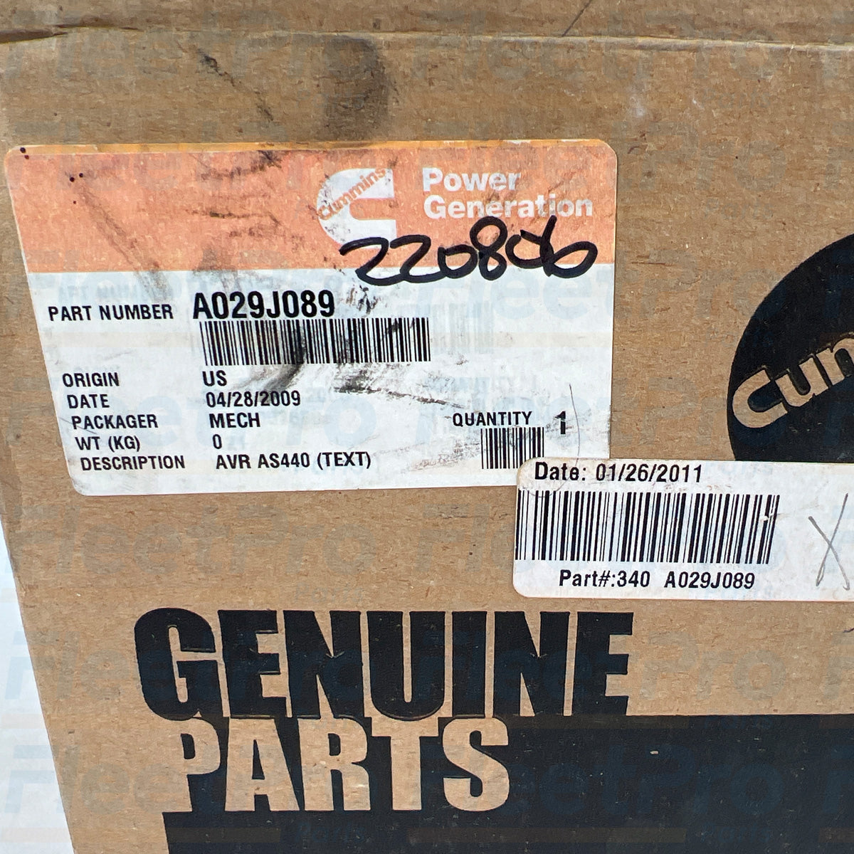 Cummins Onan voltage regulator packaging