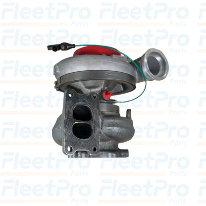 Detroit DD13 GHG17 turbocharger RA4710907180 mounting flange close-up