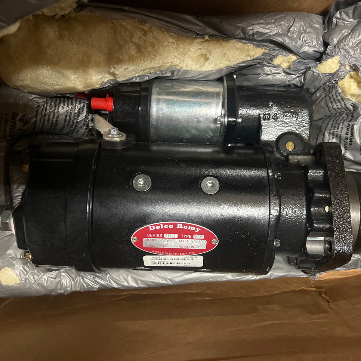 Delco Remy 41MT 12V starter motor 8200055 front view