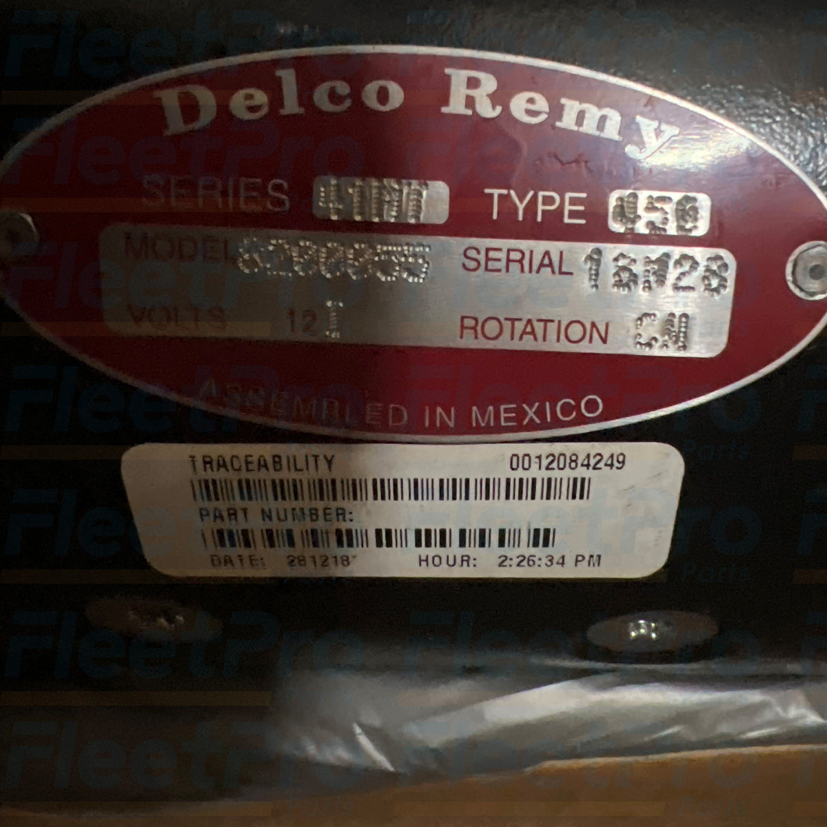 Heavy duty Delco Remy starter 8200055