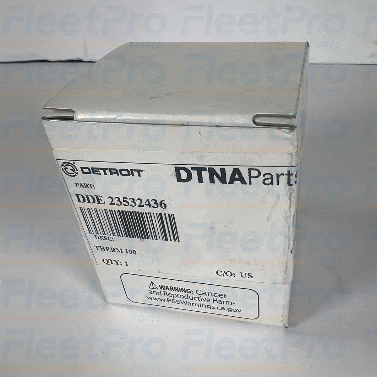 Close-up of Detroit Diesel thermostat and seal