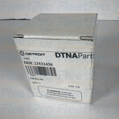 Close-up of Detroit Diesel thermostat and seal