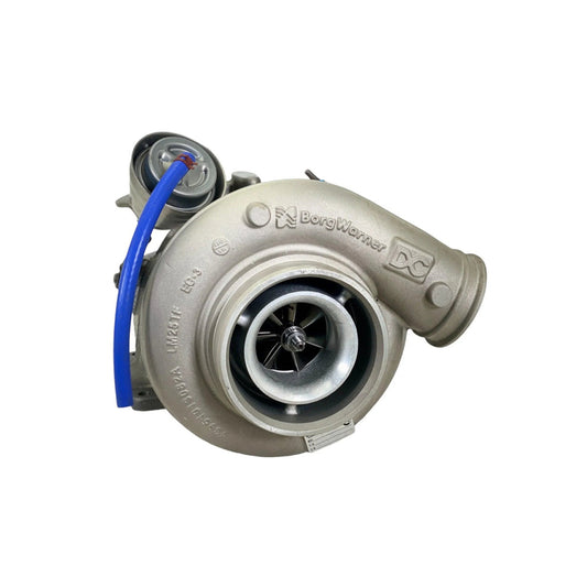 Front view of remanufactured Detroit Diesel DD13 GHG14 turbocharger RA4710968399