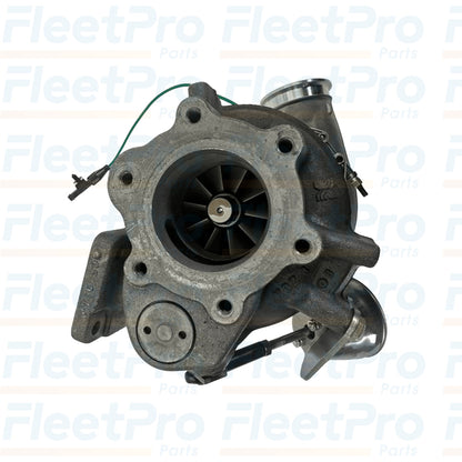 Side profile of Detroit Diesel RA4710968699 turbocharger showing turbine and compressor housing layout