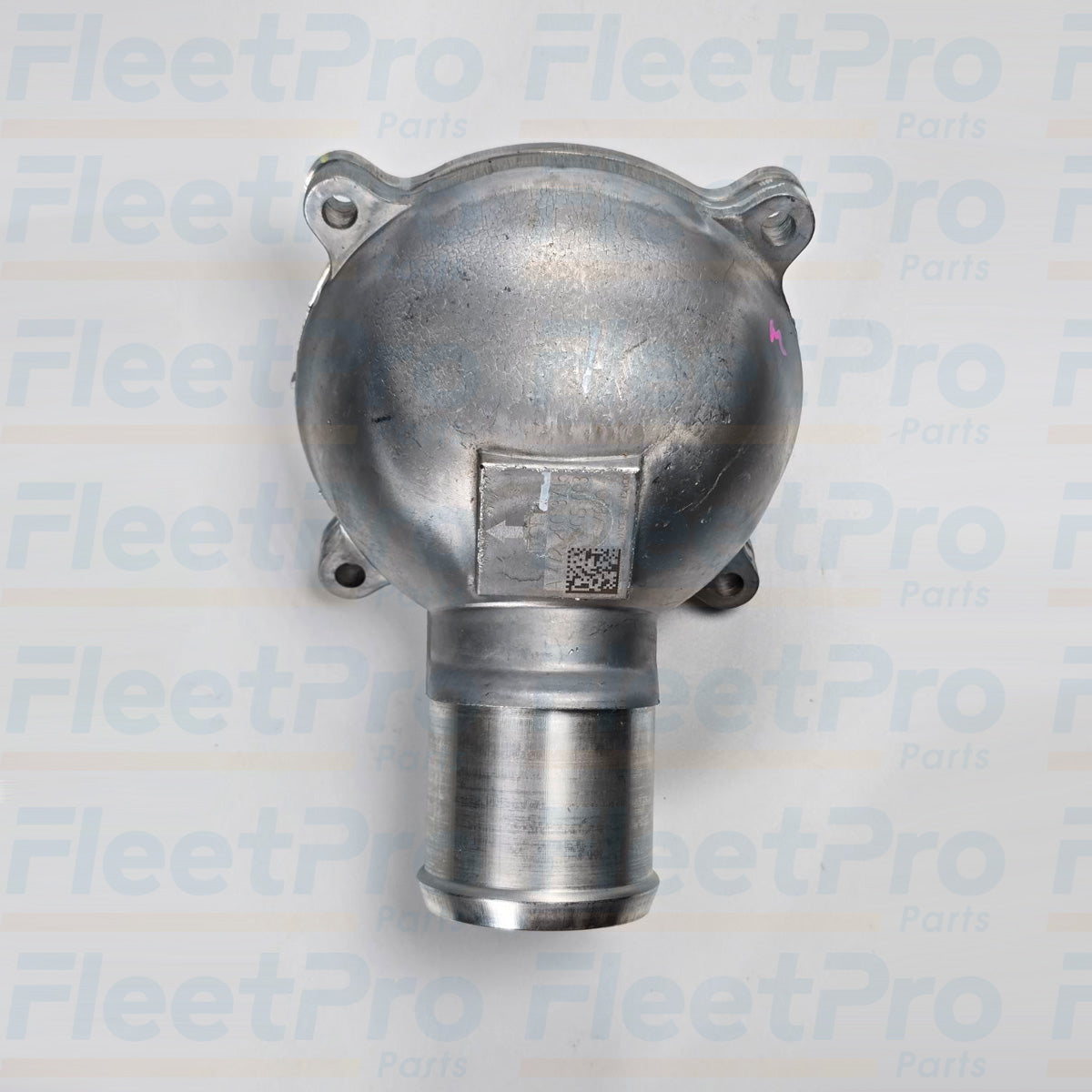 Back view of Detroit Diesel thermostat A4722003715 for heavy duty engine cooling