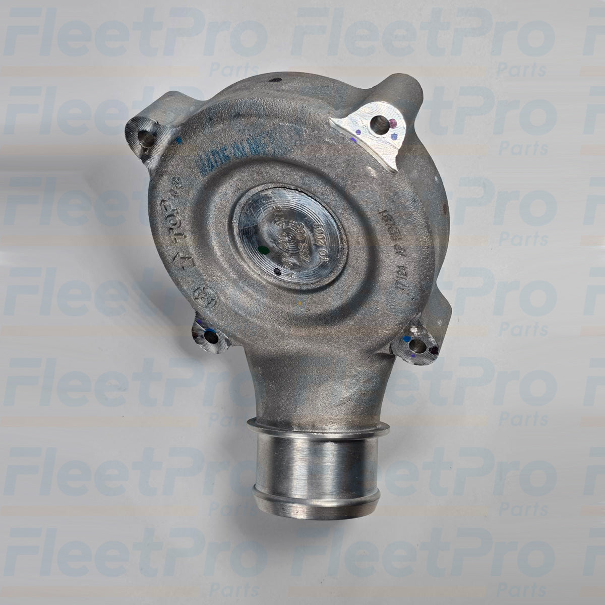 Back view of Detroit Diesel thermostat A4722004115 for DD13/DD15 engines