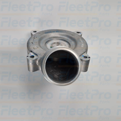 Side profile of Detroit Diesel A4722004115 thermostat with aluminum housing