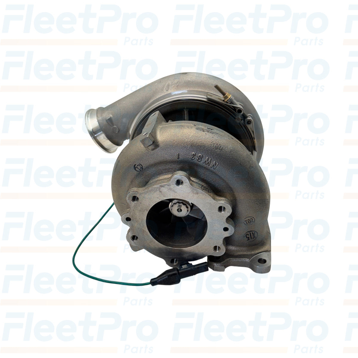 Close-up of compressor housing on Detroit DD13 reman turbo RA4710907280