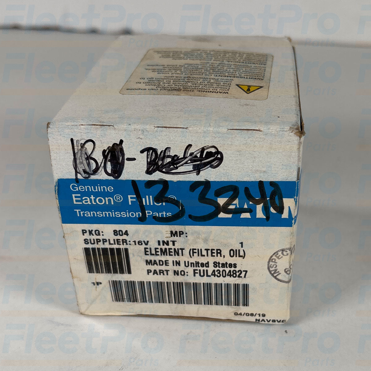 Factory box packaging and genuine Eaton Roadranger product label for FUL4304827