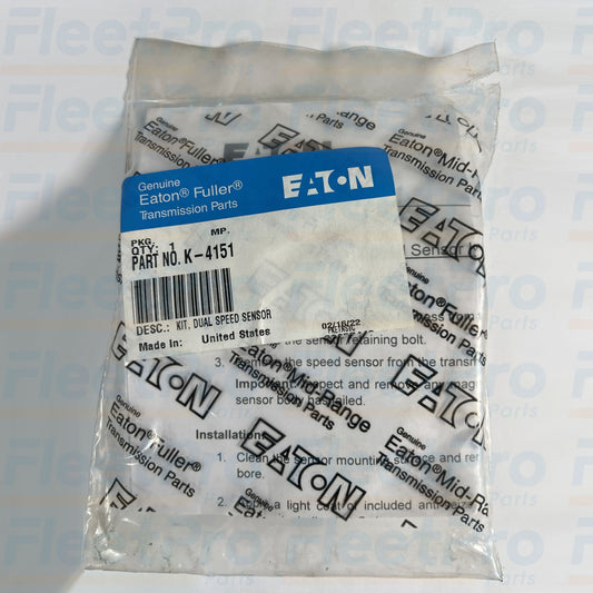 Eaton Fuller transmission K-4151 speed sensor location and fitment detail