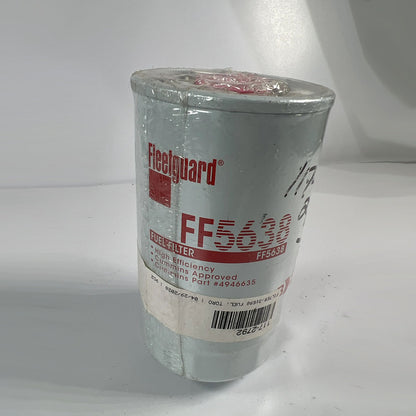 Genuine Fleetguard FF5638 Caterpillar 117-2792 secondary spin-on diesel fuel filter full front view