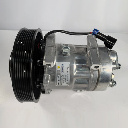 Genuine Fleetrite FLTAC2004326AM heavy-duty truck A/C compressor full front view