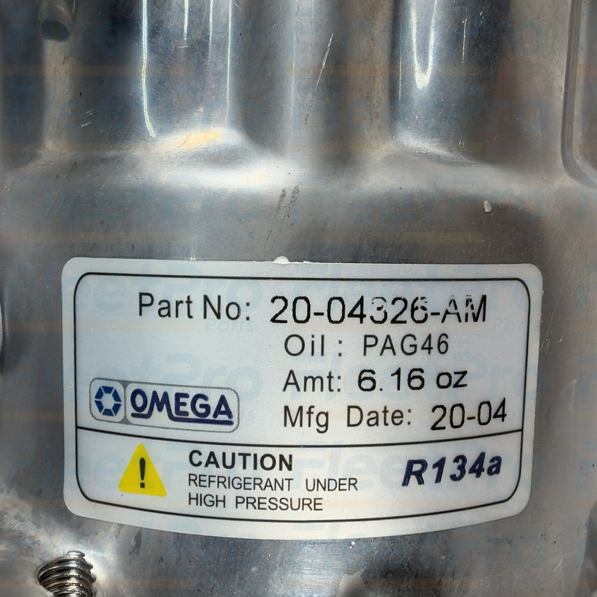 Heavy-duty replacement commercial truck air conditioning compressor Fleetrite part number FLTAC2004326AM