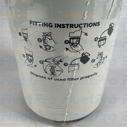 Side view Fleetrite FLTFFFR015 diesel fuel filter