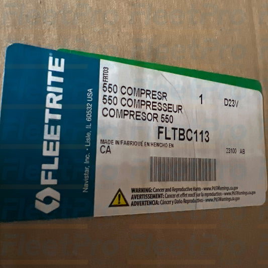 Fleetrite TF-550 compressor assembly