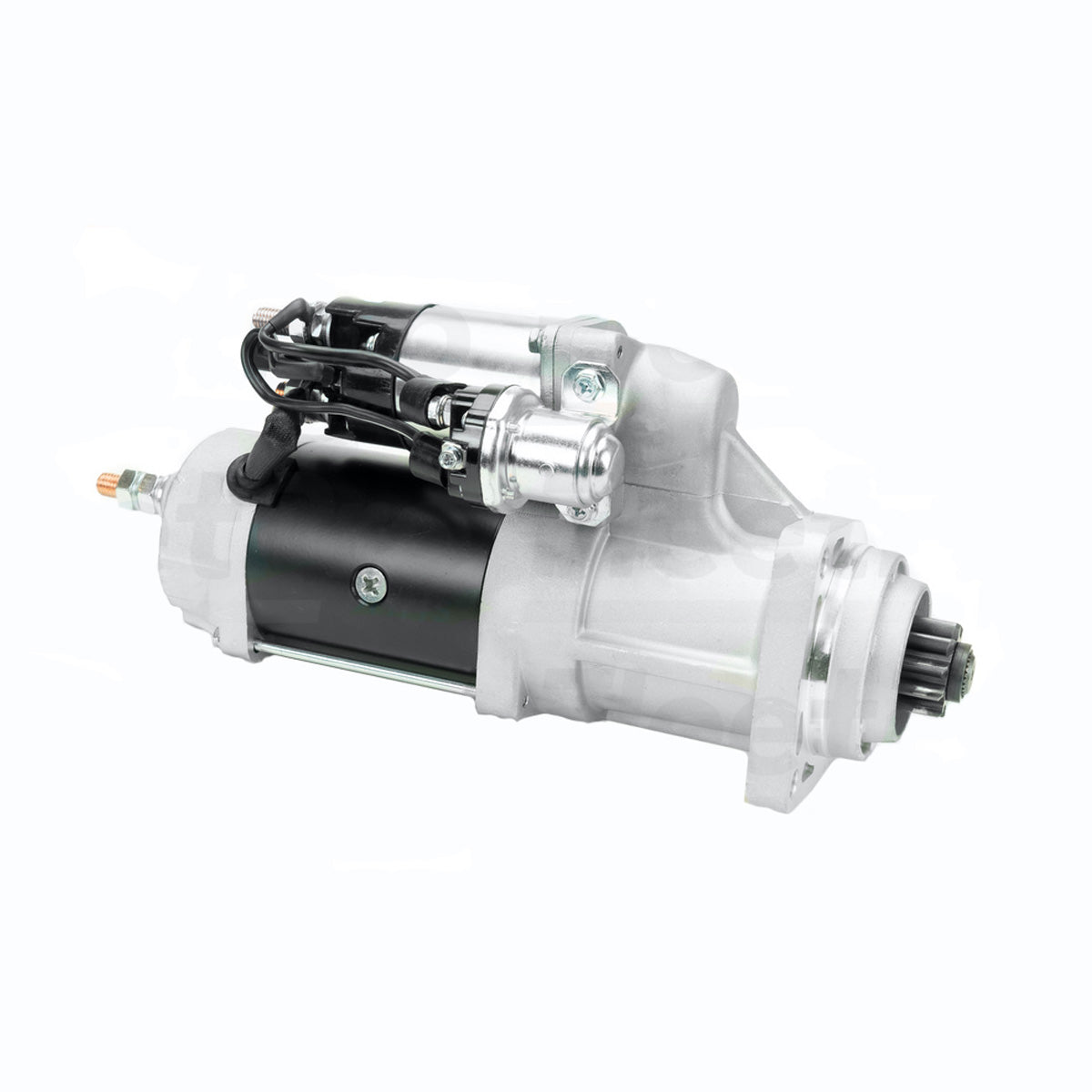 Side view of FLTST3806 starter showing housing and mounting surface