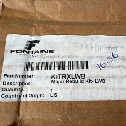 Factory box packaging and genuine Fontaine part number label for KITRXLWB