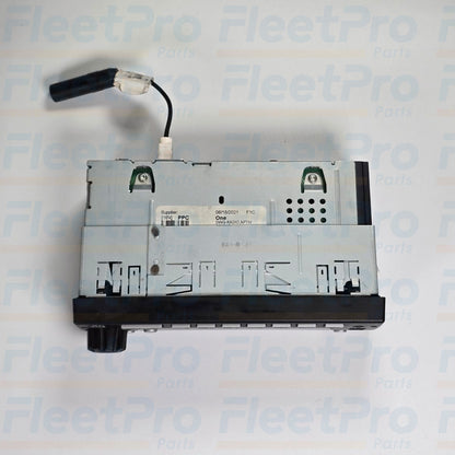 Bottom view of Freightliner radio 2429332 showing display and controls