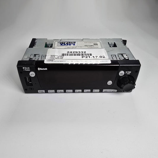 Front view of Freightliner radio 2429332 showing display and controls