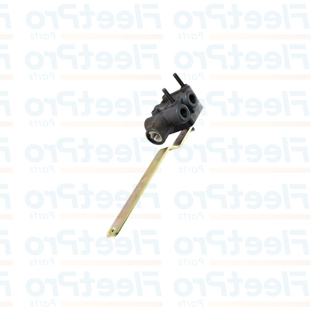 Second Side profile of KD2205 leveling valve showing lever arm and ports
