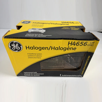 Close-up view of precision optical glass lens fluting pattern on GE H4656 headlamp