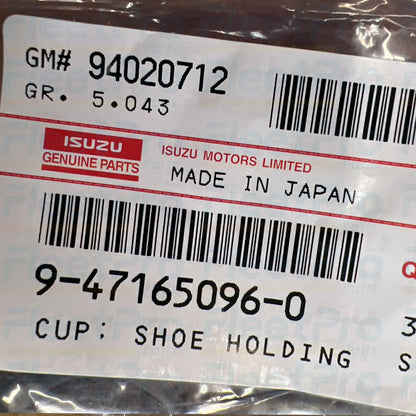 Genuine Isuzu brake shoe holding cup set replacement