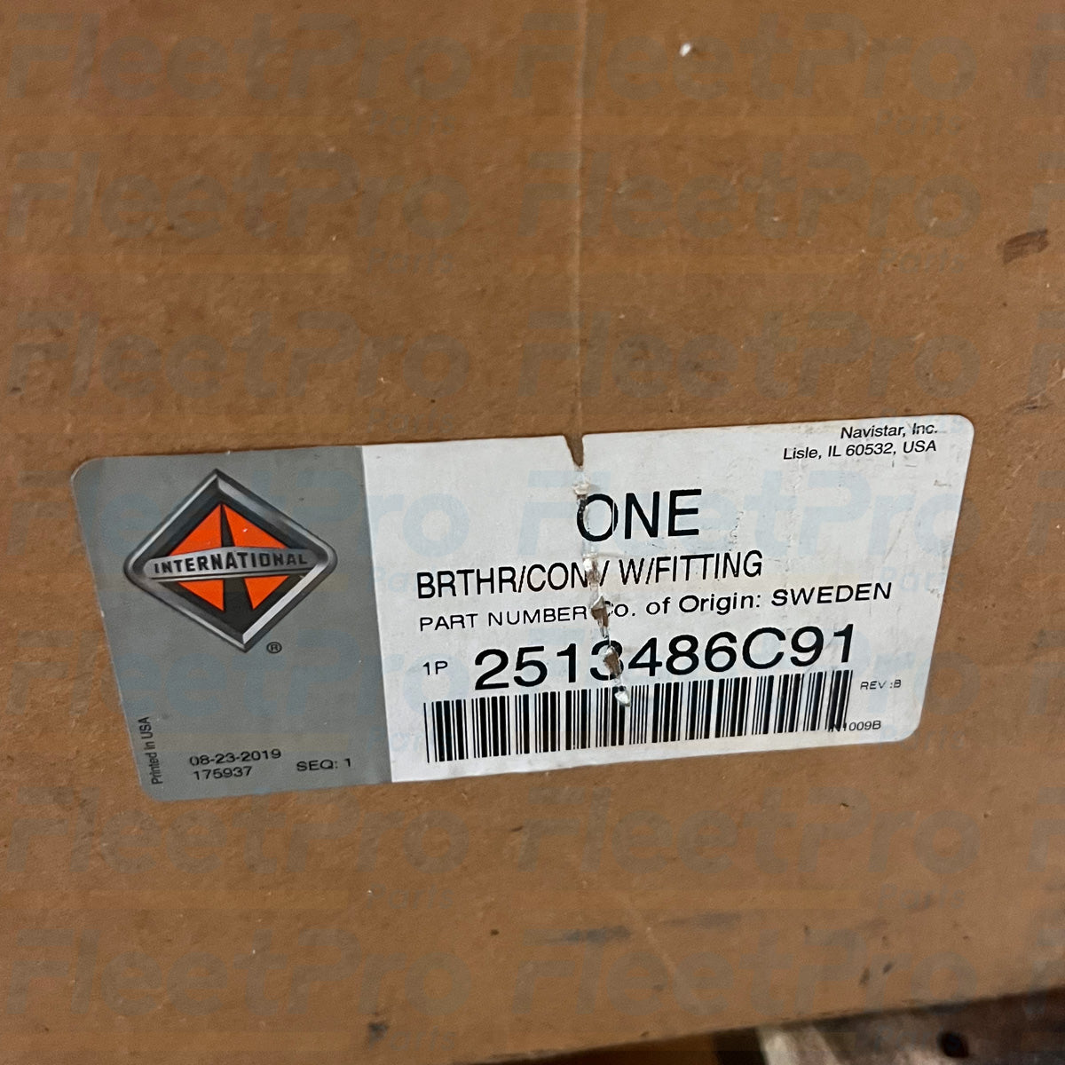 Genuine OEM International breather 2513486C91 heavy-duty engine part