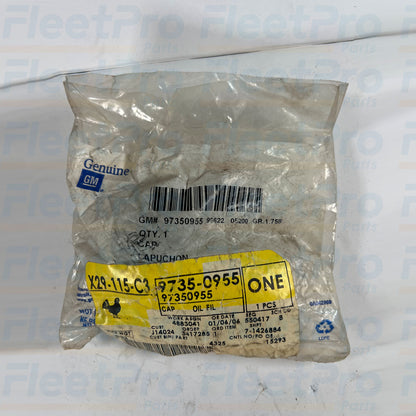 Factory retail bag packaging and genuine GM ACDelco manufacturer product label for 97350955
