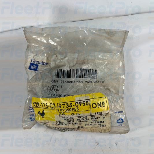 Factory retail bag packaging and genuine GM ACDelco manufacturer product label for 97350955