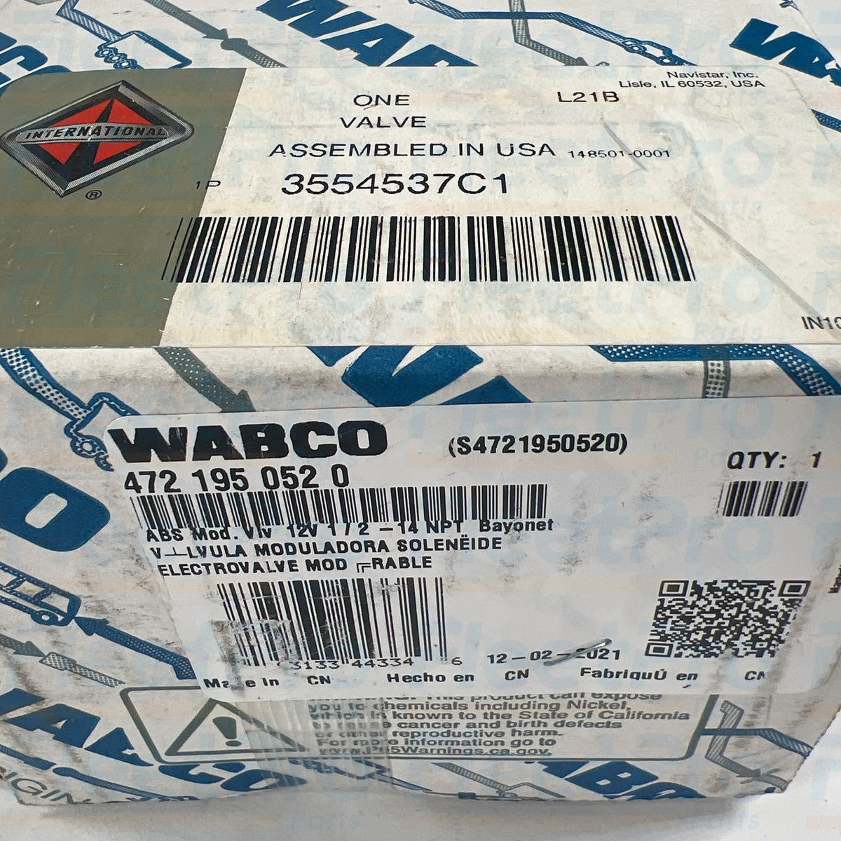 Heavy duty air valve 3554537C1 for commercial trucks