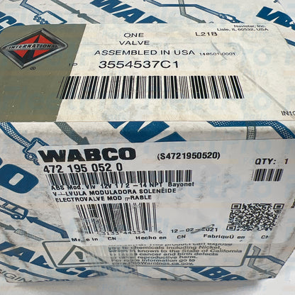 Heavy duty air valve 3554537C1 for commercial trucks