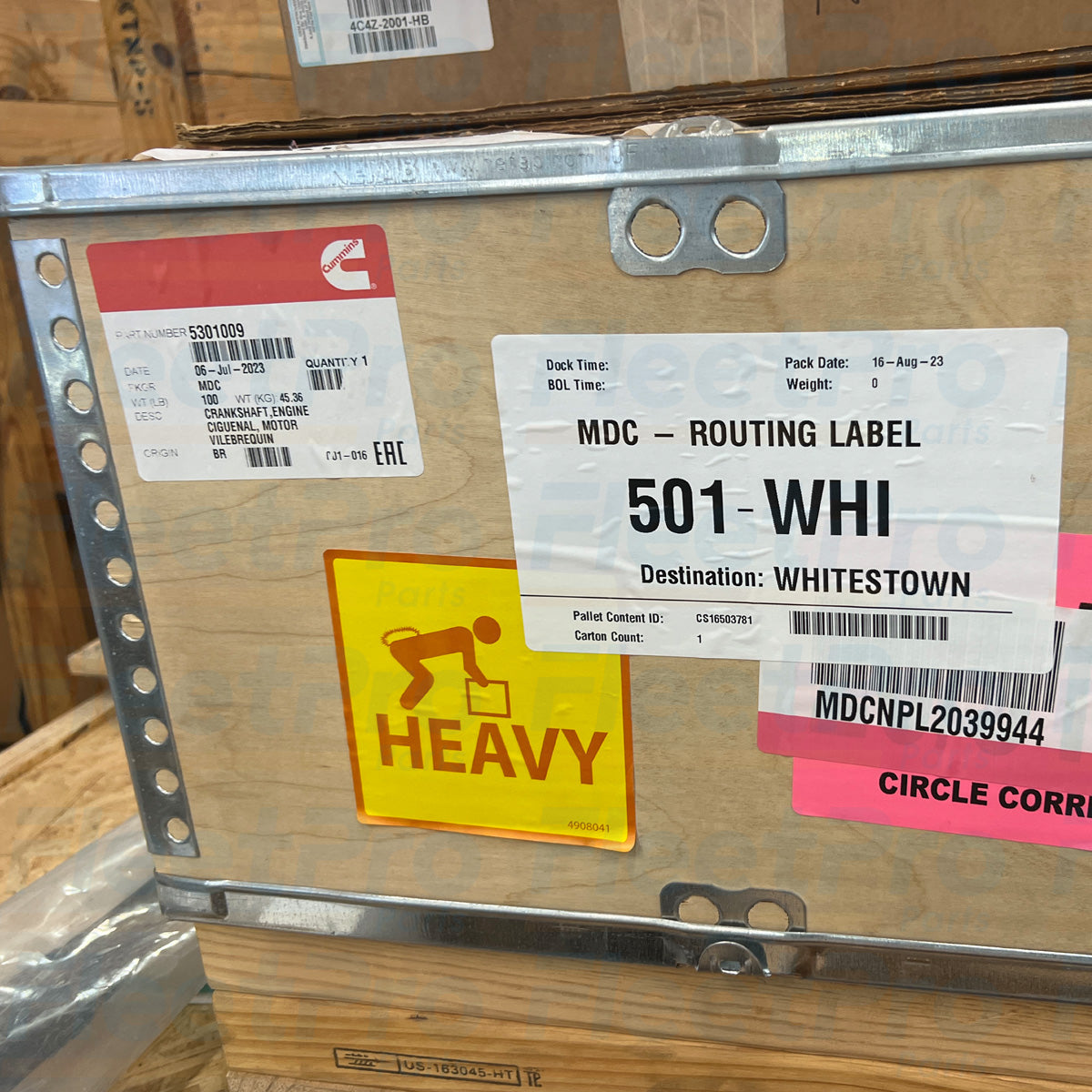 Heavy duty crankshaft 5301009 for commercial diesel engines