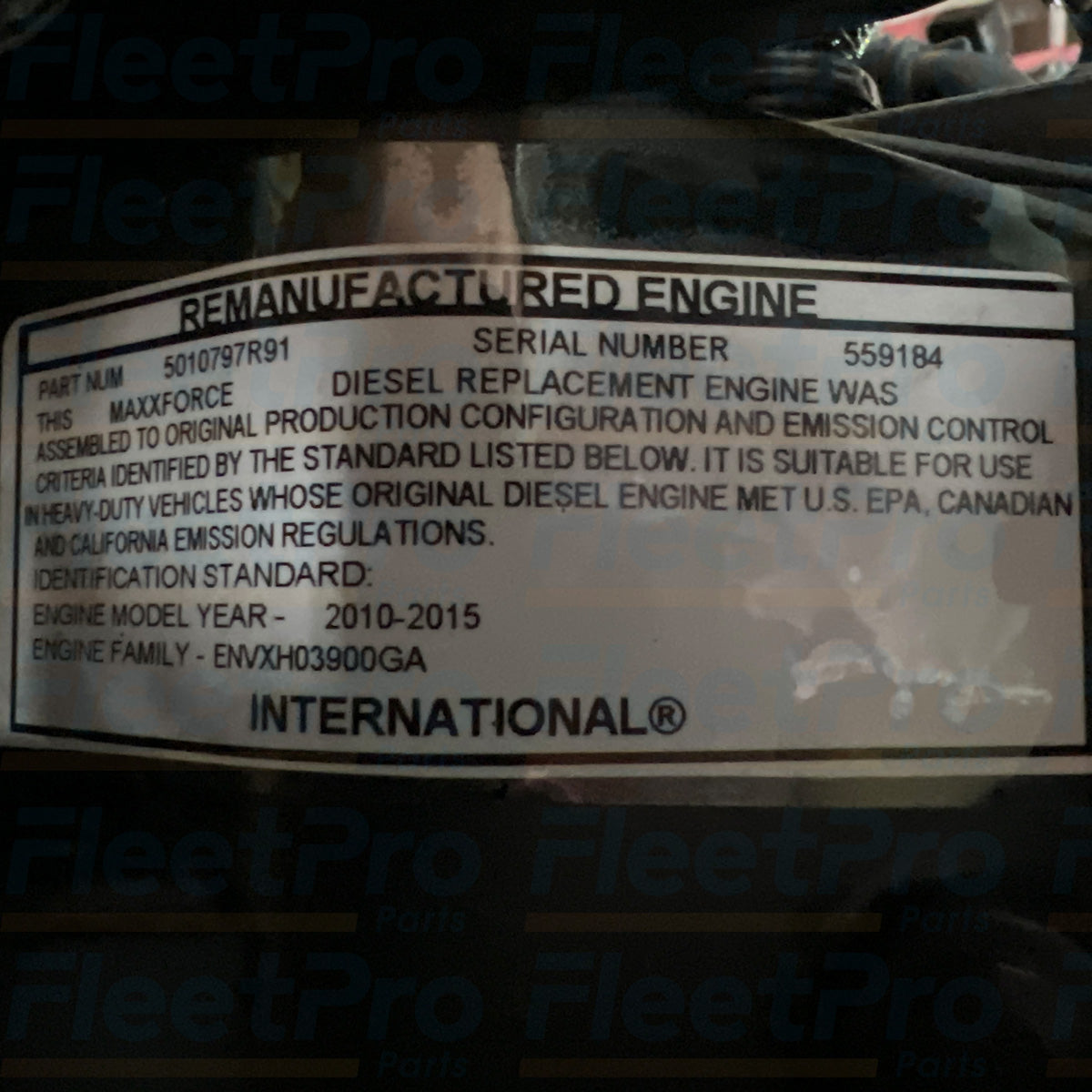 Heavy duty long block diesel engine