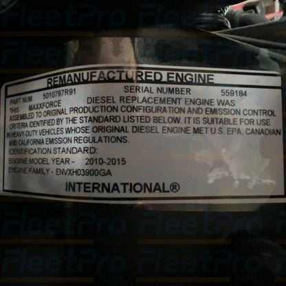 Heavy duty long block diesel engine