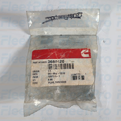 Heavy duty threaded plug Cummins