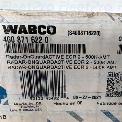 Heavy duty truck safety radar sensor