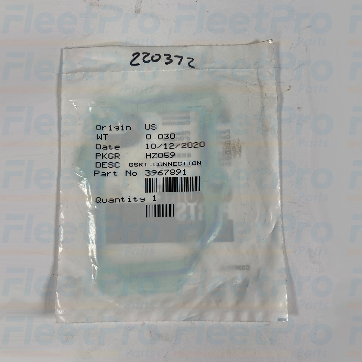 High temperature intake gasket