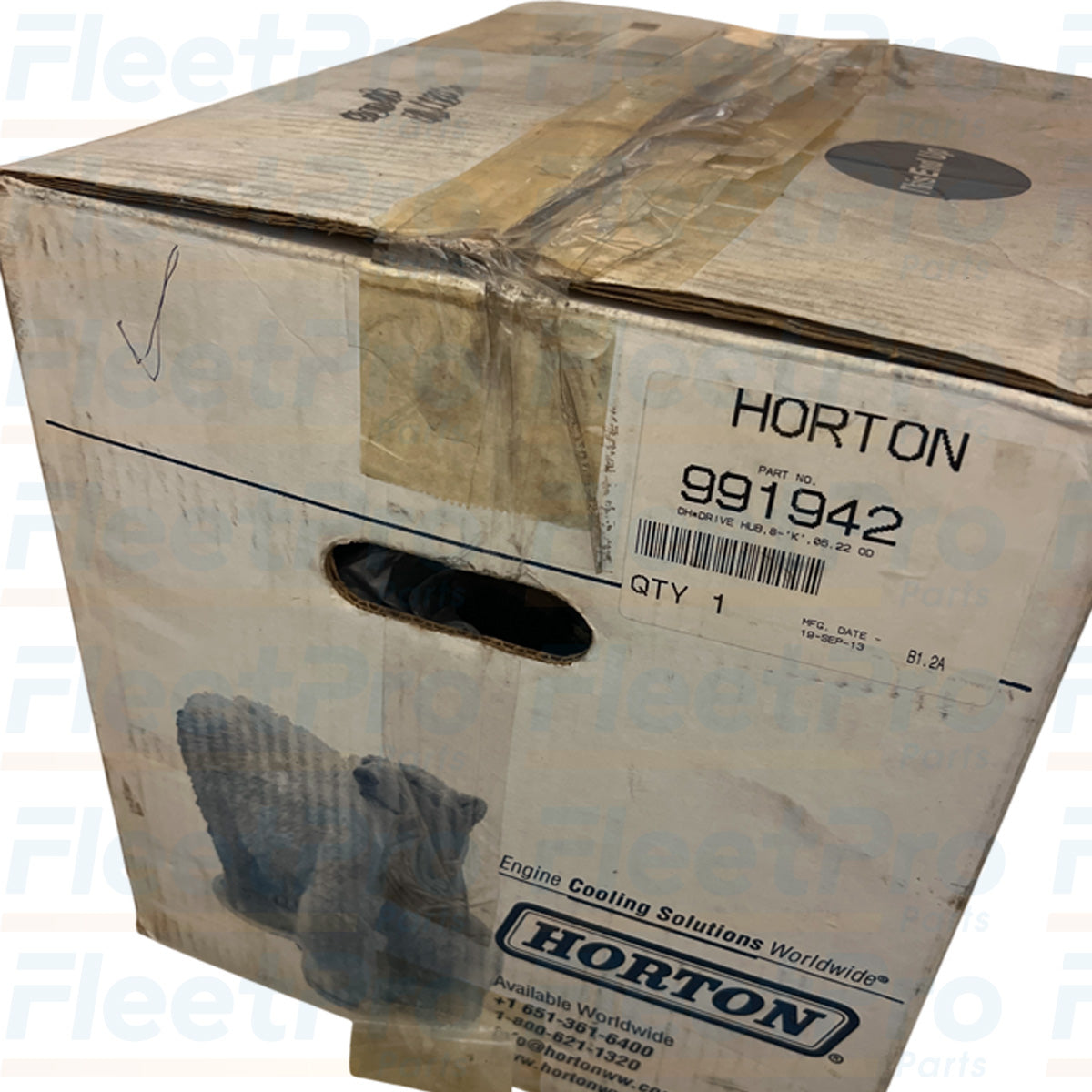 Horton fan clutch 991942 front view heavy-duty cooling system component
